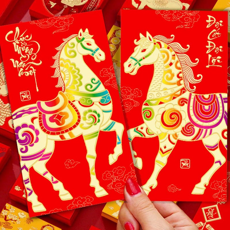 Red Envelopes Chinese New Year 2026, Money Envelopes For Cash, Hong Bao Lucky Red Envelope for Spring Festival of the Horse (G) - Image 5
